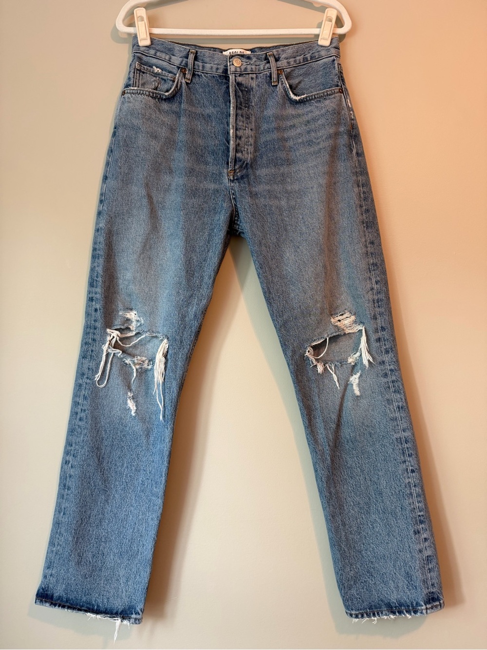 AGOLDE 90’s Pinch Straight Leg Jeans Distressed Sz 29 VGUC
